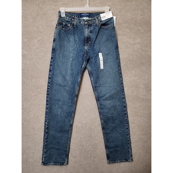 Arizona Jeans Mens 29x34 Blue Flex Relaxed Straight Leg NEW - Picture 1 of 8